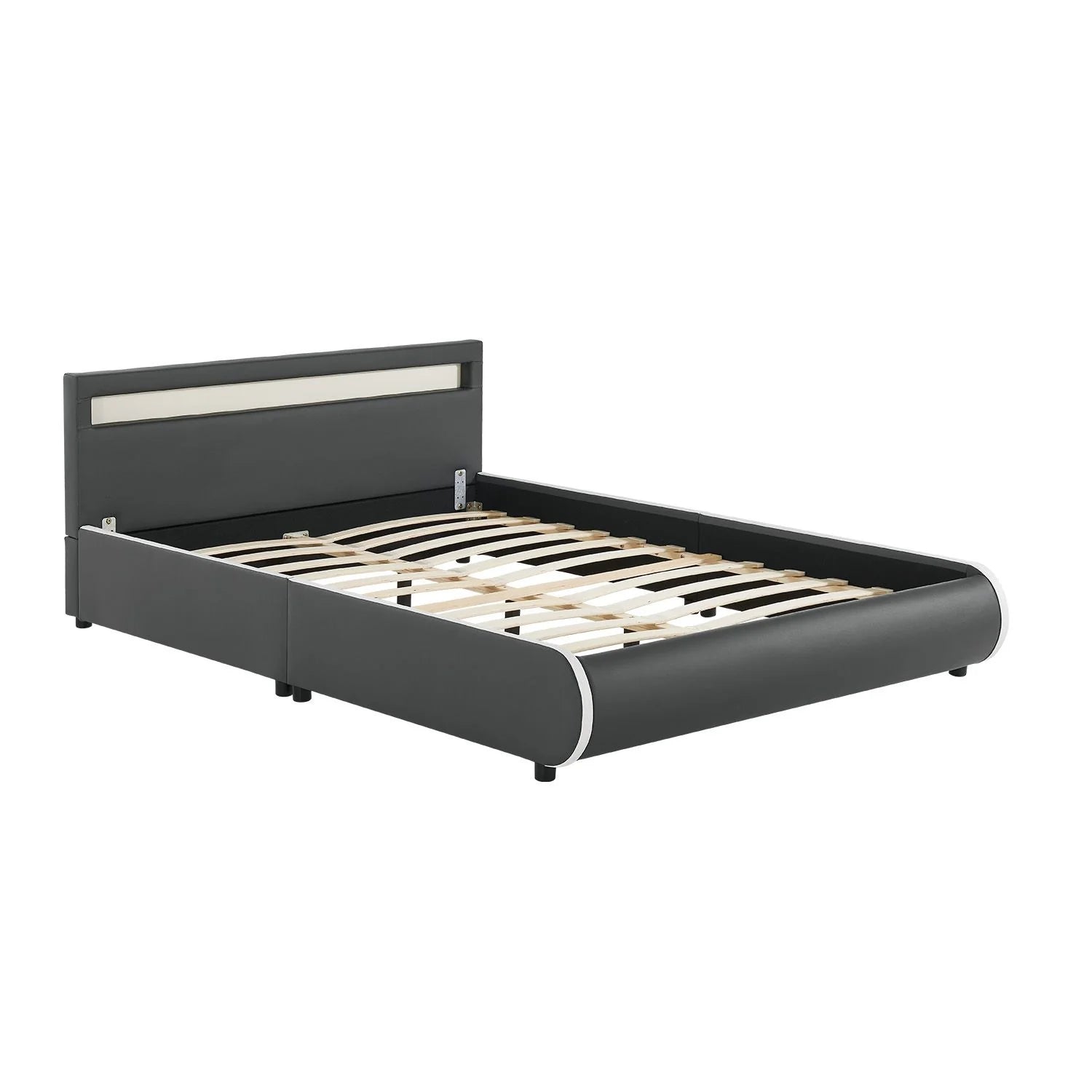 2025 Cama tapizada Sevilla 140x200 cm en blanco