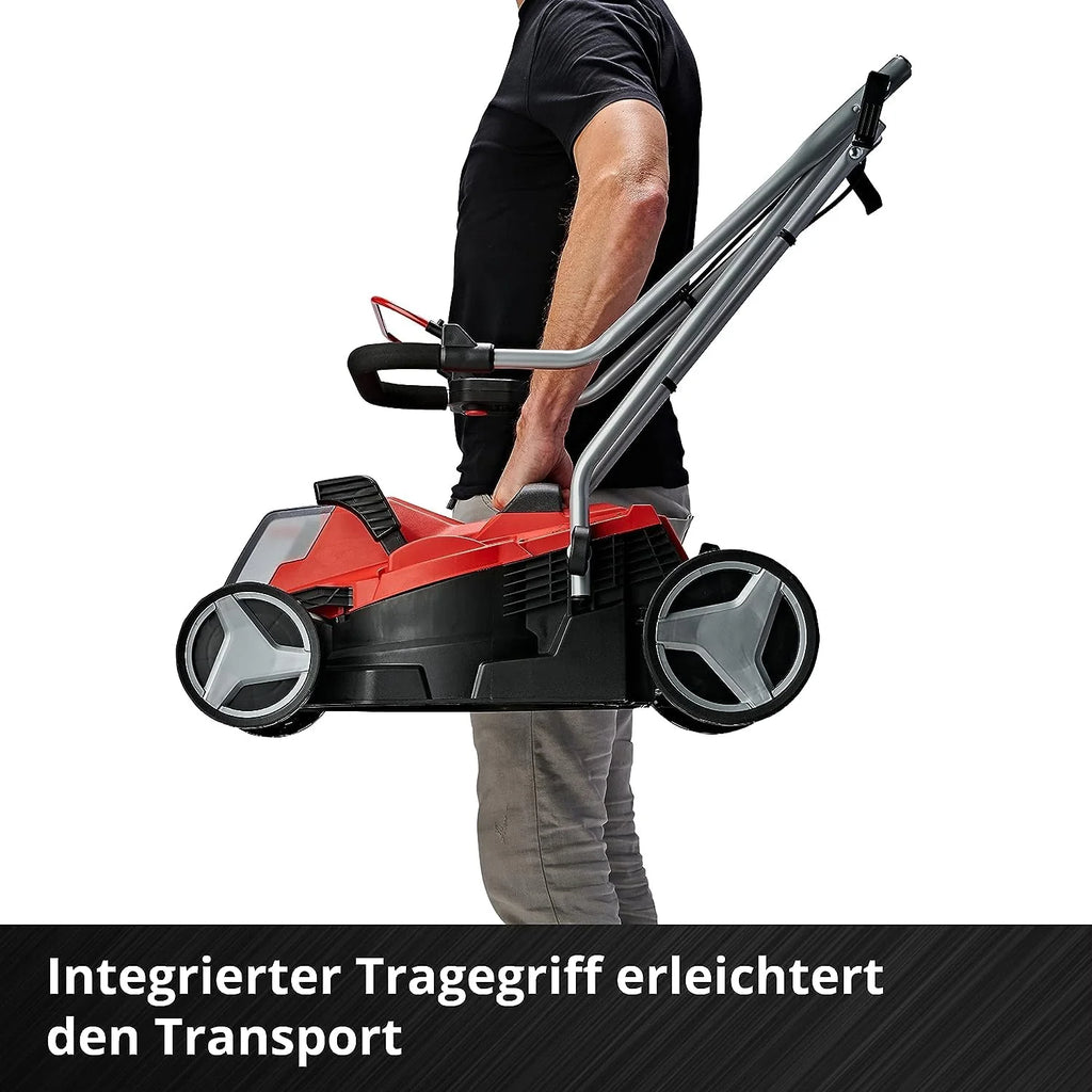 2025 Cortacésped a batería Einhell GE-CM 18/33 Li-Solo Power X-Change (18 V, ancho de corte 33 cm, hasta 200 m², motor brushless, bolsa de recogida 30 L, altura de corte 25-65 mm, sin batería)