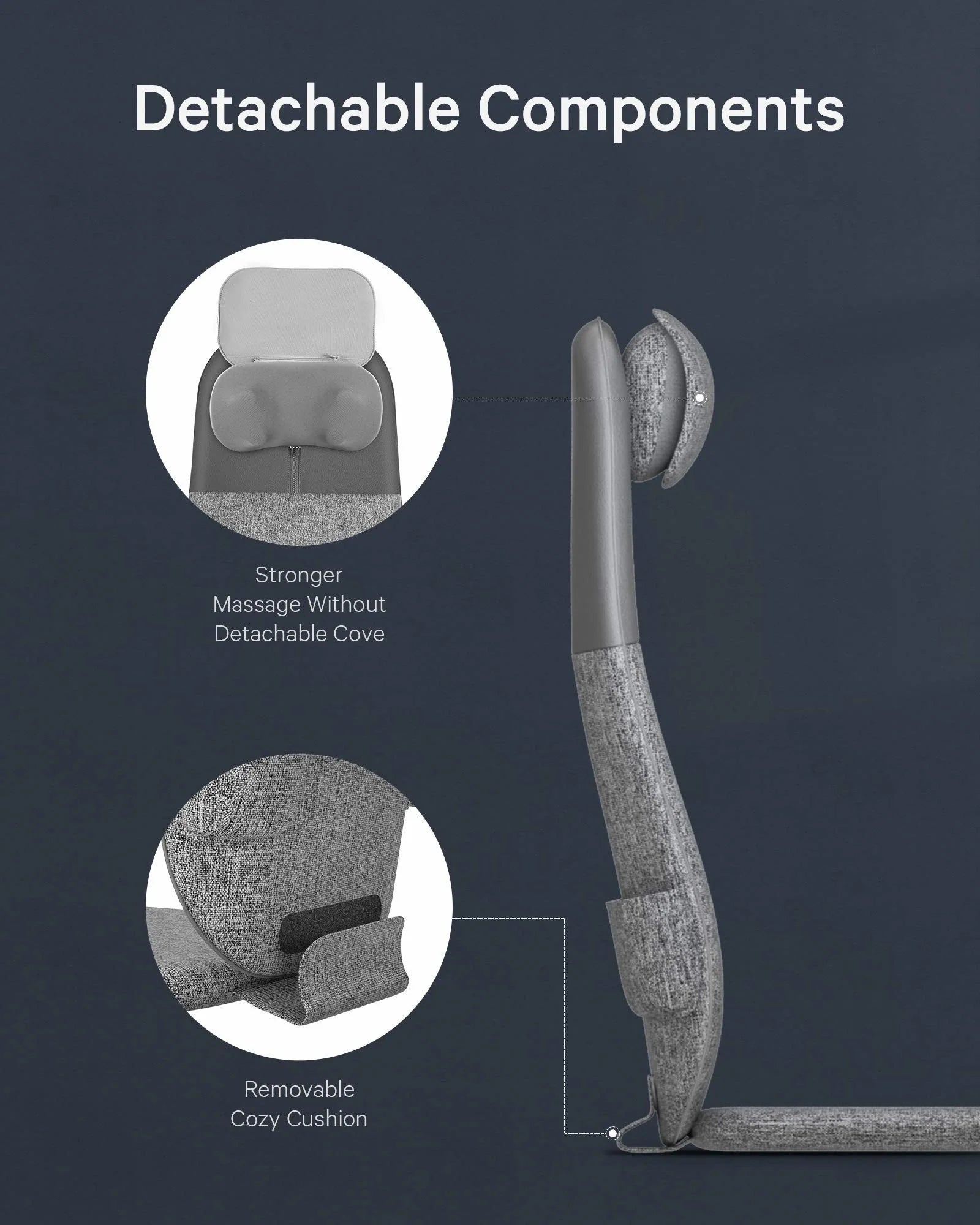 2025 NAIPO oCuzen-S1 Aparato de Masaje Shiatsu para Espalda y Cuello con Masaje Profundo de Amasamiento