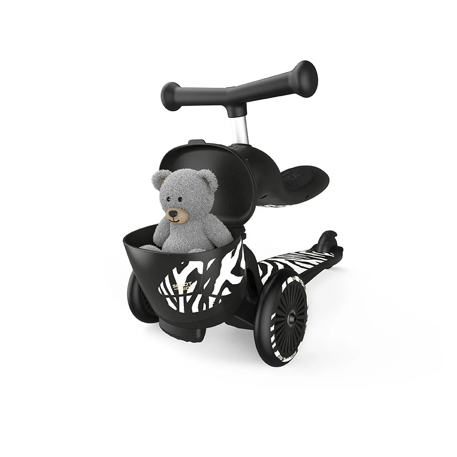 2025 Patinete Scoot & Ride Highwaykick 1 Lifestyle 2-en-1 con Asiento, para Niños de 1 a 5 Años, Diseño con Compartimento de Almacenamiento