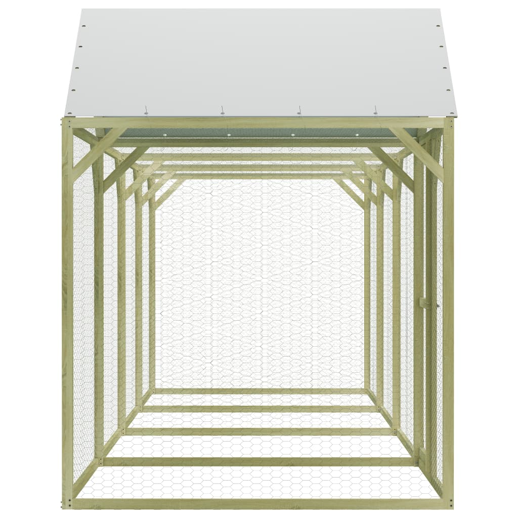 2025 Gallinero exterior 6 x 1,5 x 2 m – Recinto seguro de madera impregnada para aves y pequeños animales