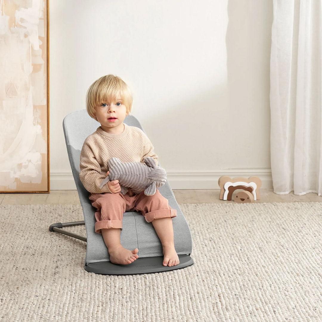 BabyBjörn Bouncer Bliss Woven Mélange -Gris claro