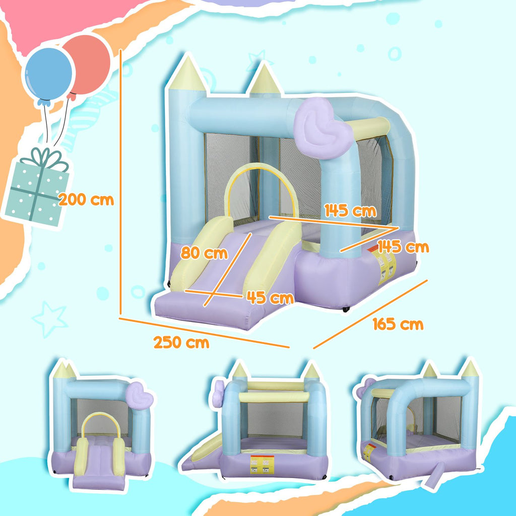 Castillo Hinchable Para Niños Con Soplador Multicolor Aiyaplay