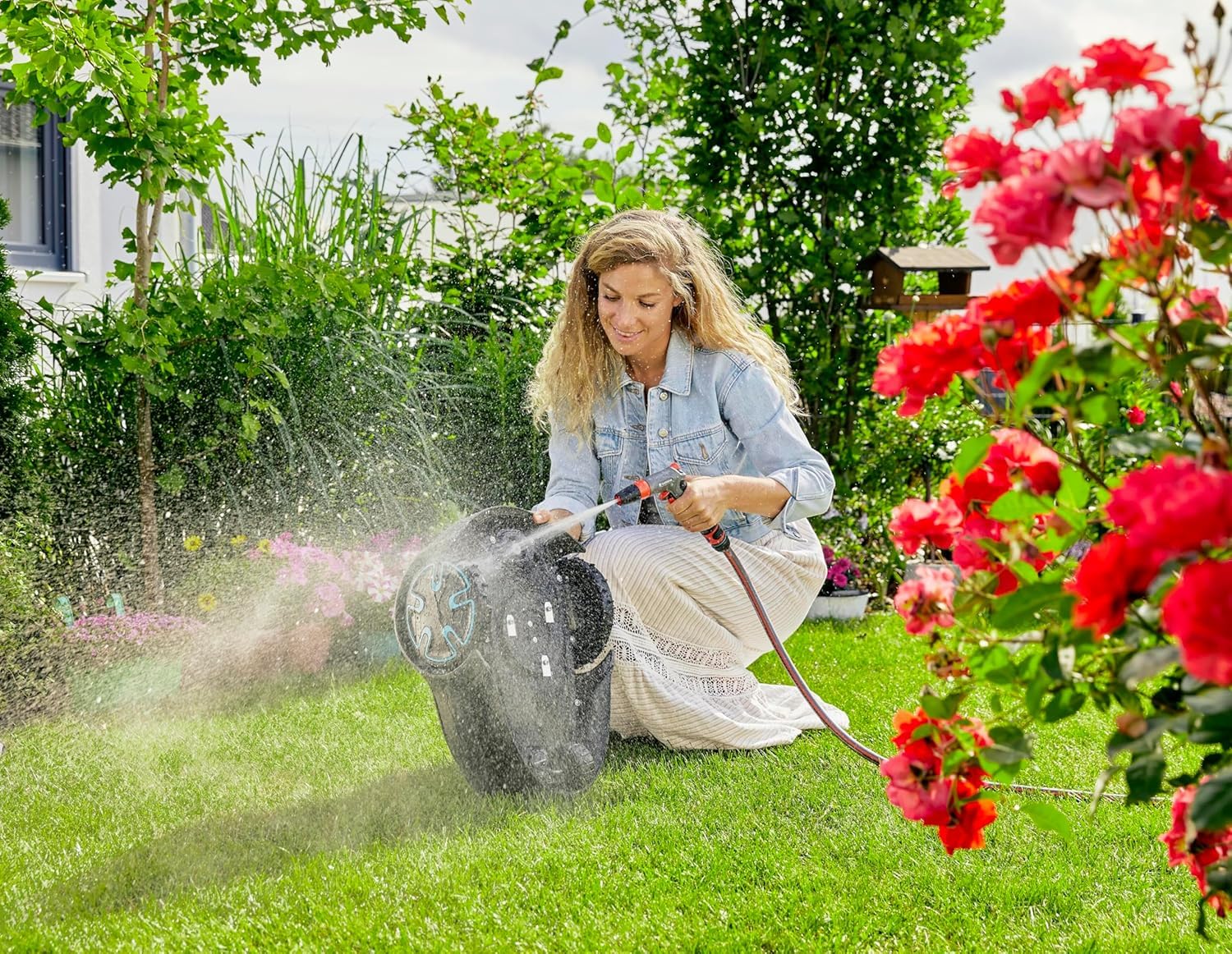 2025 Robot cortacésped Gardena SILENO minimo 350 m²: cortacésped inteligente con conectividad óptima, programable vía la aplicación Gardena Bluetooth (15208-47)