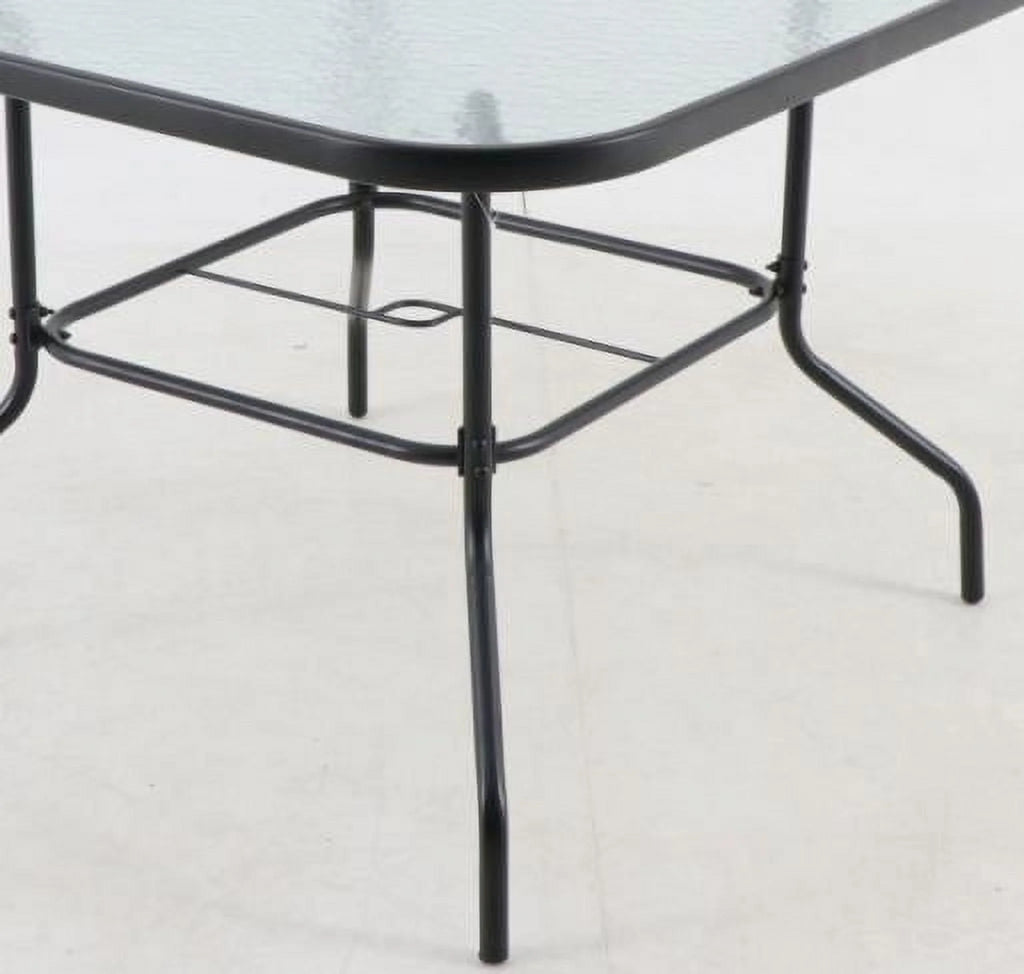 2025 Juego de comedor exterior Mainstays Albany Lane de 6 piezas con sombrilla, acero, rojo