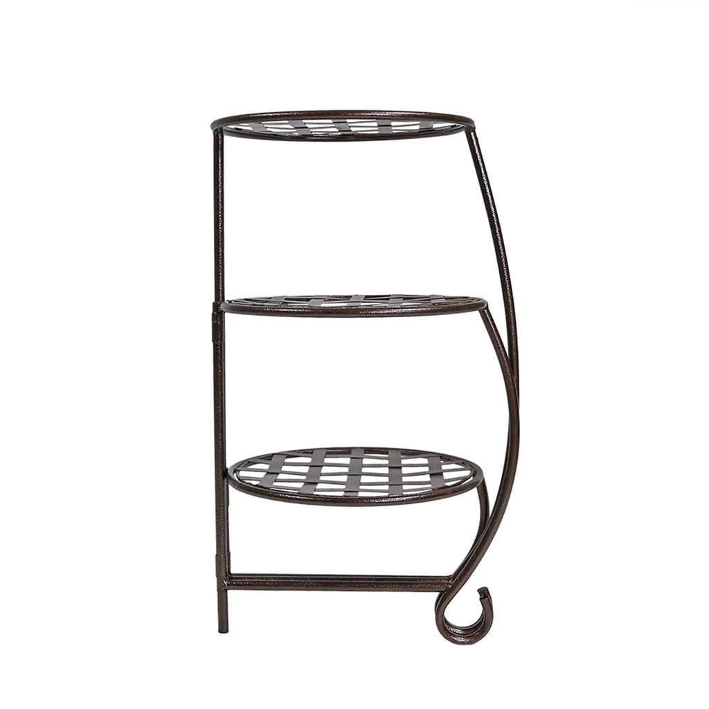 2025 Sunnydaze - Conjunto de 2 Soportes para Plantas de Metal con Diseño Ajedrezado y Acabado en Bronce