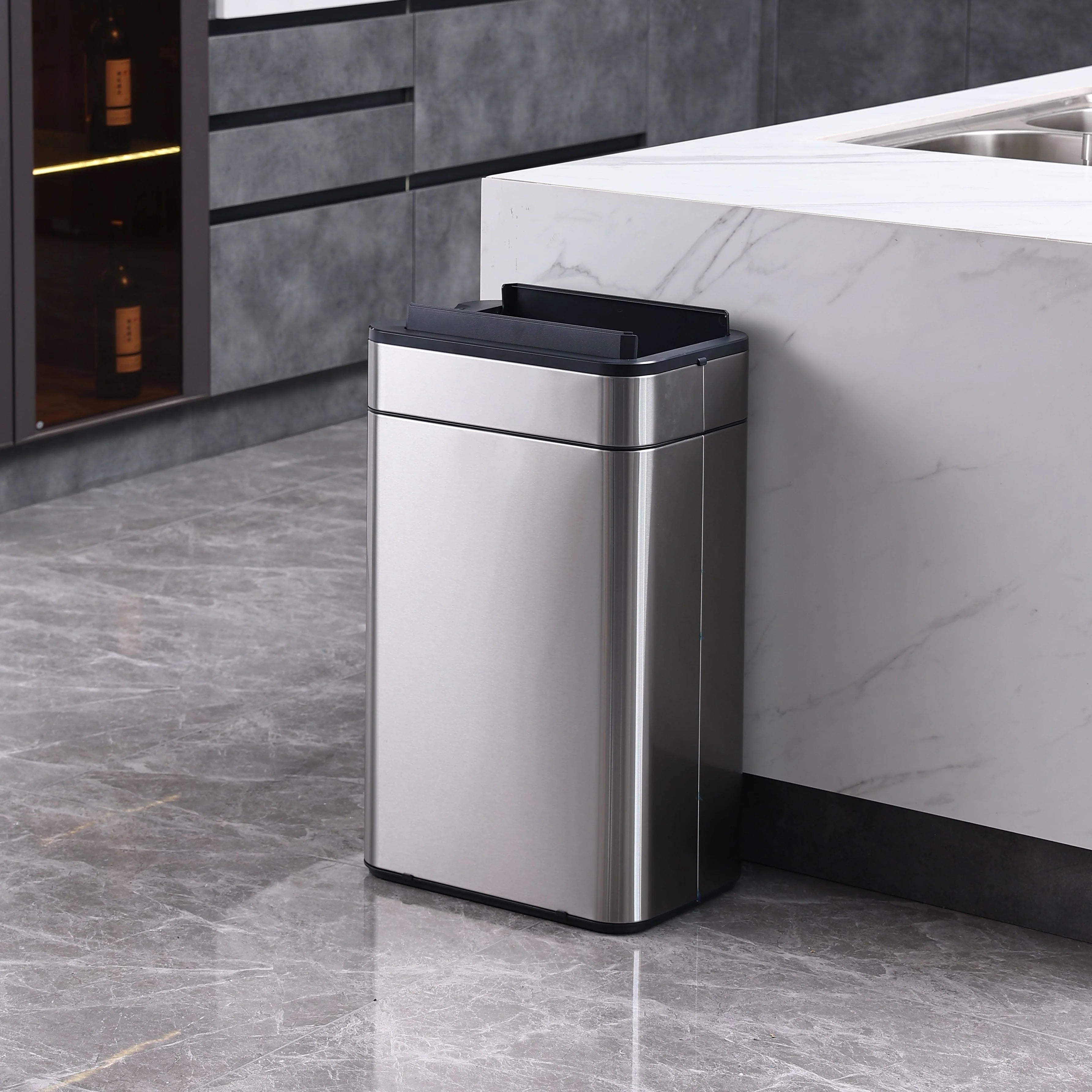 2025 Tacho de basura sensor alas 50L acero