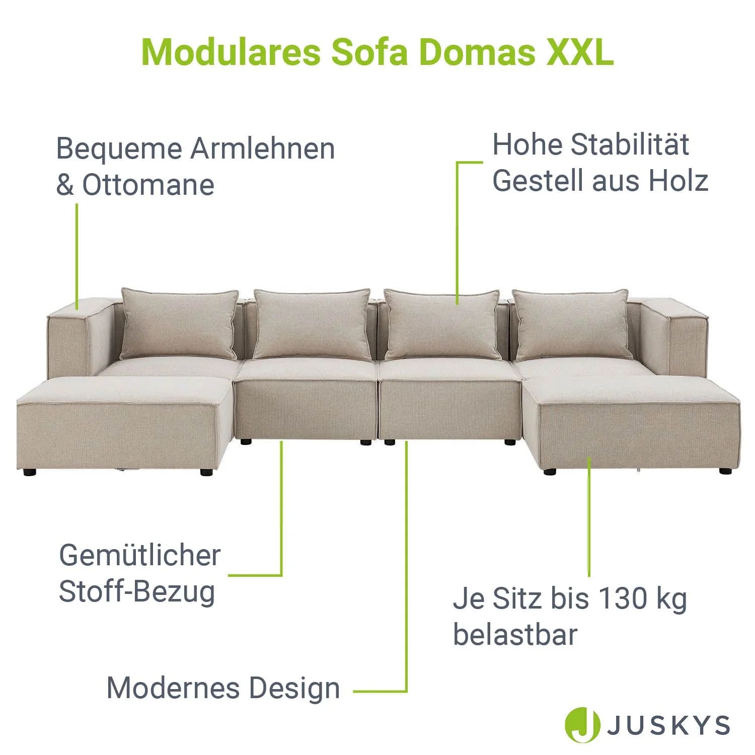 2025 Sofá modular Domas XXL – salón modulable