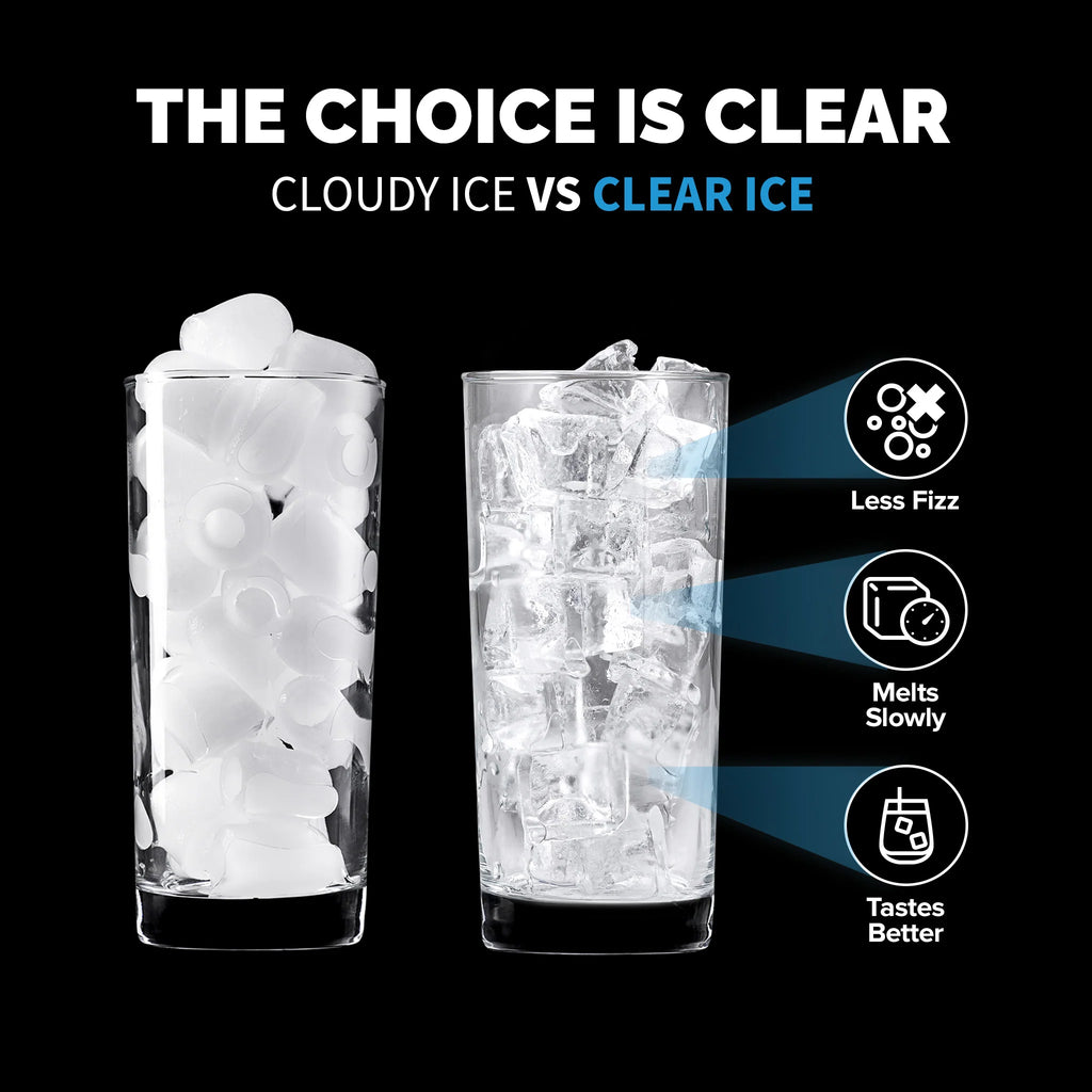 2025 Máquina de Hielo Empotrable Newair® para el Hogar – Hielos Transparentes, 80 lb/día – Acero Inoxidable