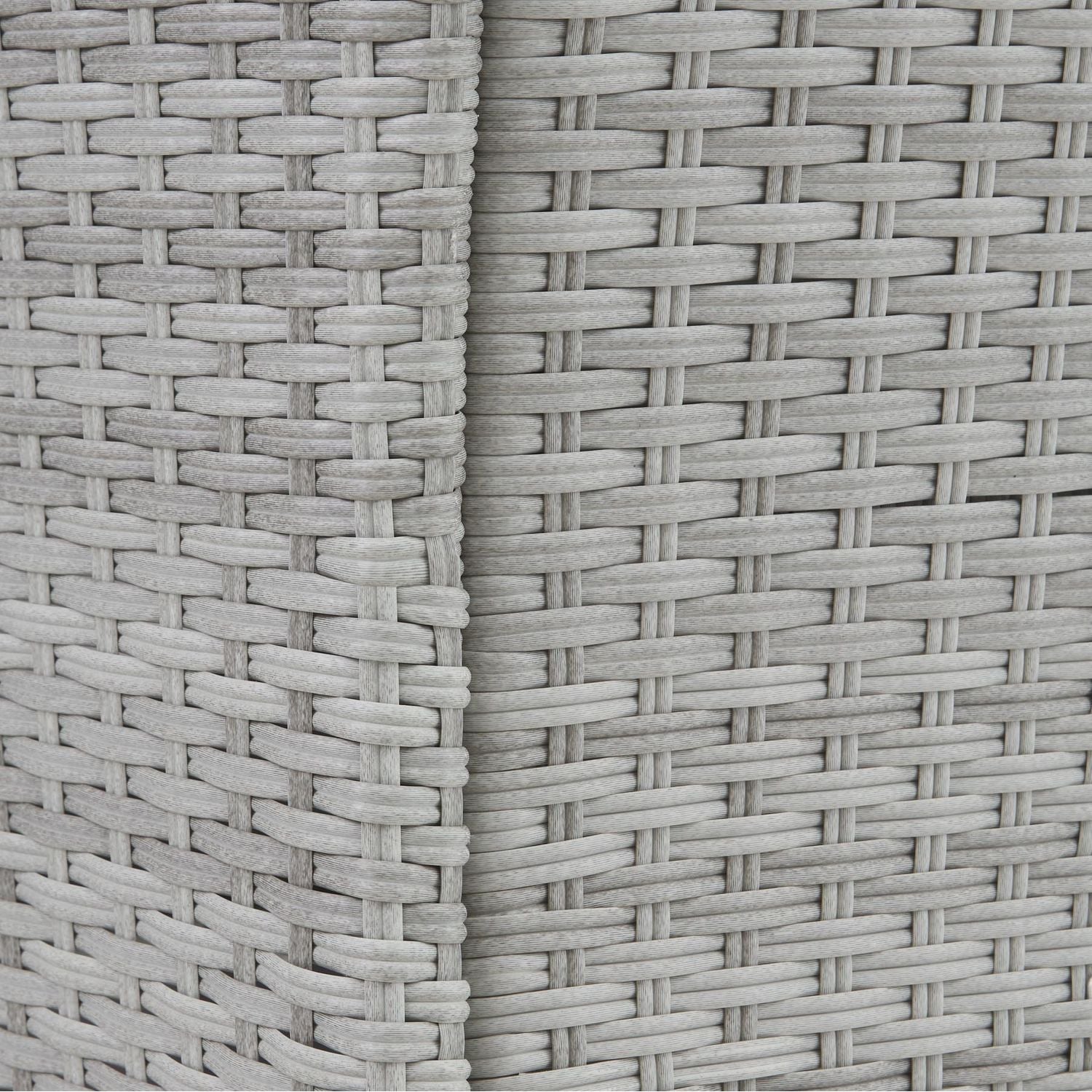 Conjunto De Ratán Luzern Con 4 Fundas - Gris Claro