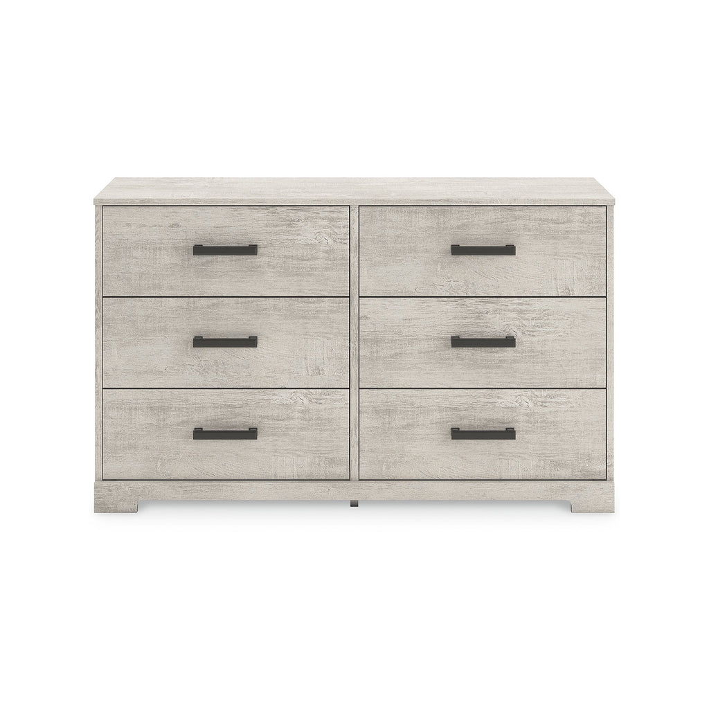 Cajonera Shawburn de 6 Cajones Estilo Granja Moderna de Signature Design by Ashley, Acabado Blanco Roto