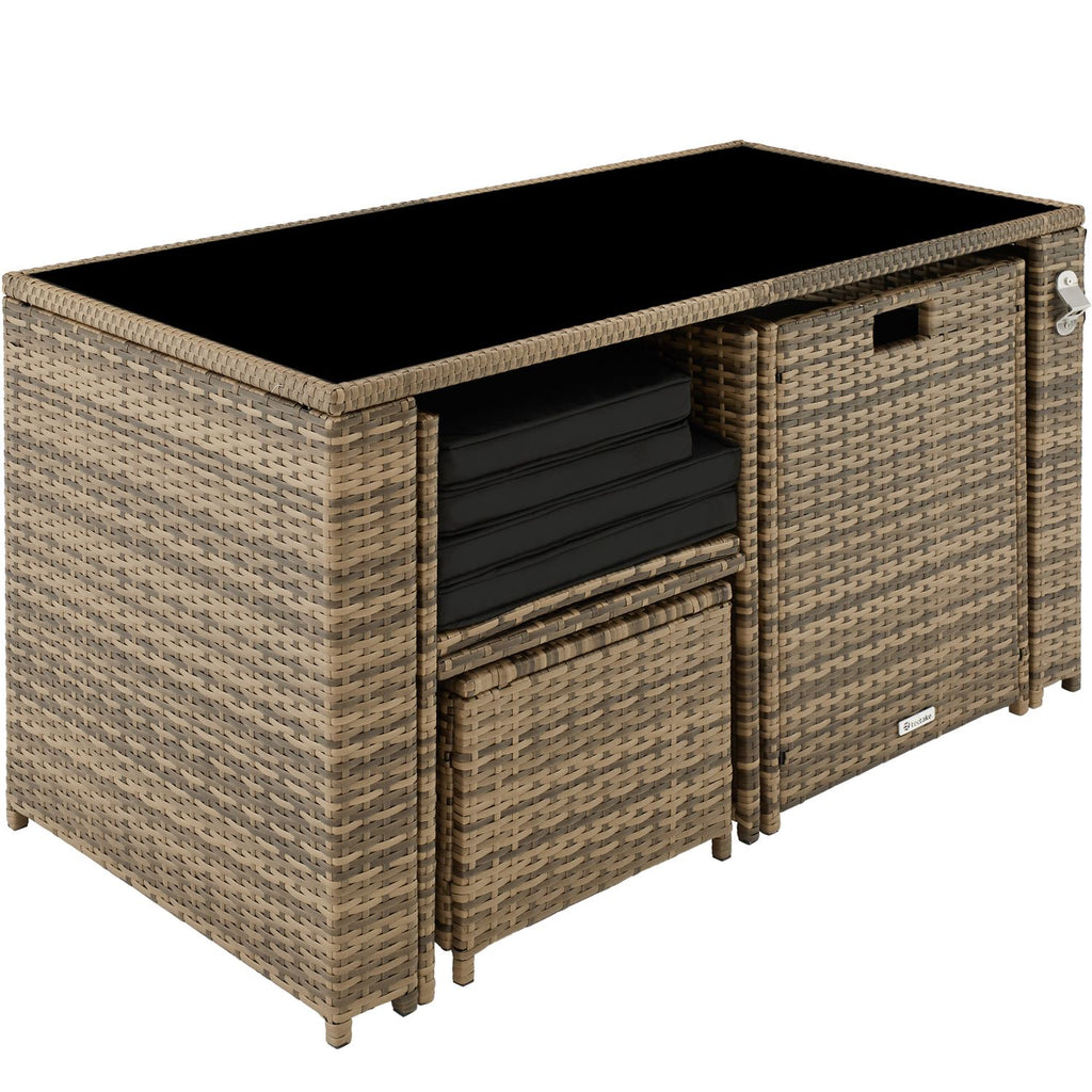 Conjunto De Ratán Palermo  - Natural