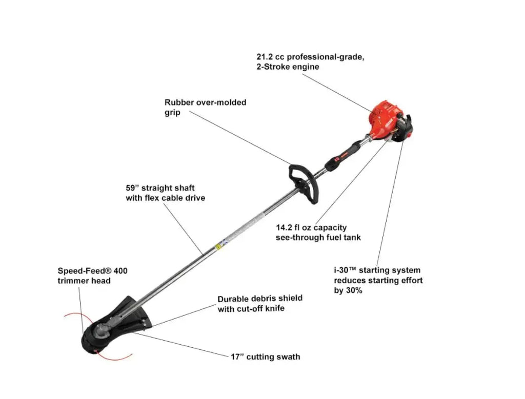 Desbrozadora térmica de mango recto ECHO SRM-225, 2 tiempos, 21,2 cm³  中文: