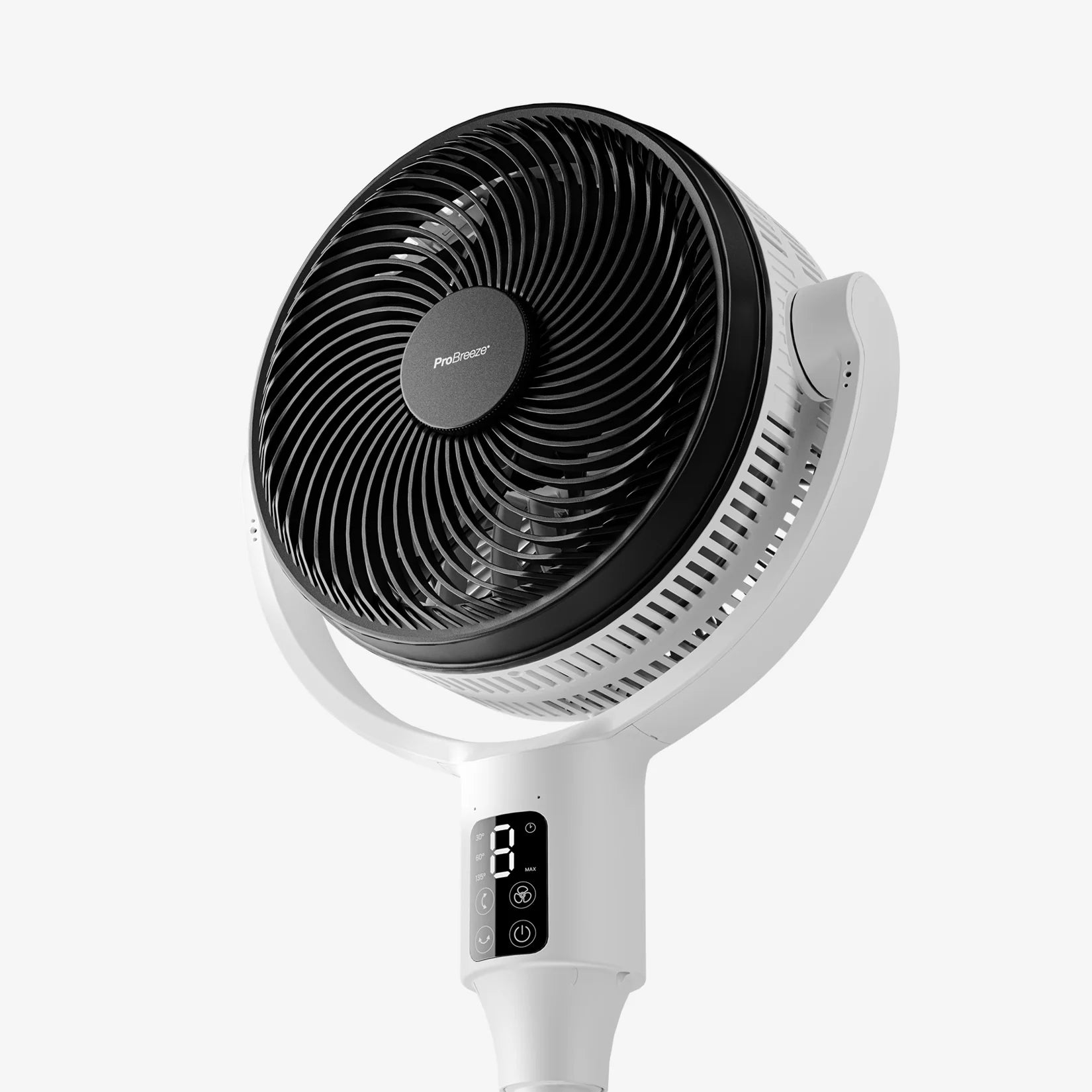 2025 Ventilador de Pie Híbrido AirFlo Plus™ 44" – Circulador de Aire Ultra Silencioso – Blanco