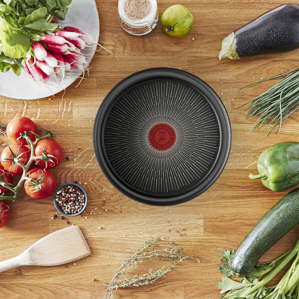Tefal Ingenio Unlimited On - Juego de 3 Cazos 16/18/20 cm + Mango extraíble | Apto inducción, antiadherentes, revestimiento titanio, Thermo-signal, sin PFOA, apto lavavajillas y horno