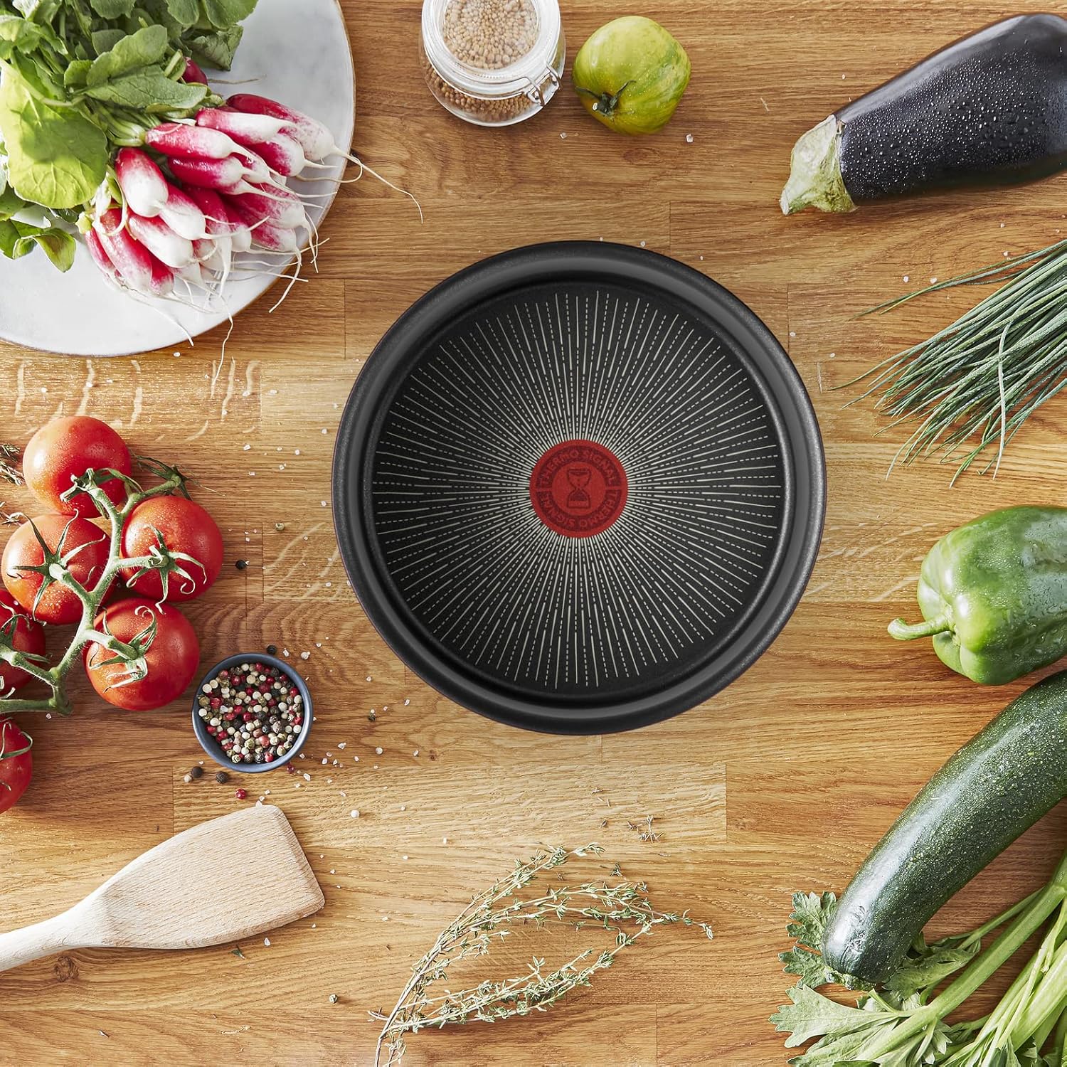 Tefal Ingenio Unlimited On - Juego de 3 Cazos 16/18/20 cm + Mango extraíble | Apto inducción, antiadherentes, revestimiento titanio, Thermo-signal, sin PFOA, apto lavavajillas y horno