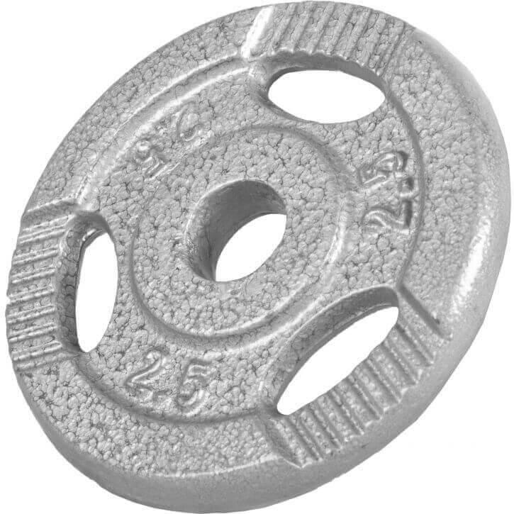 2025 Set de mancuernas cortas de fundición Gripper 30 kg plateado
