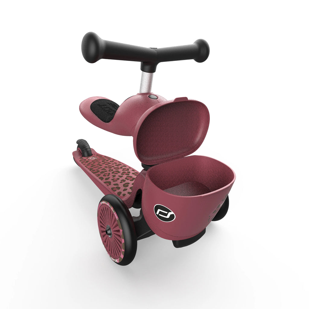 2025 Patinete Scoot & Ride Highwaykick 1 Lifestyle 2-en-1 con Asiento, para Niños de 1 a 5 Años, Diseño con Compartimento de Almacenamiento