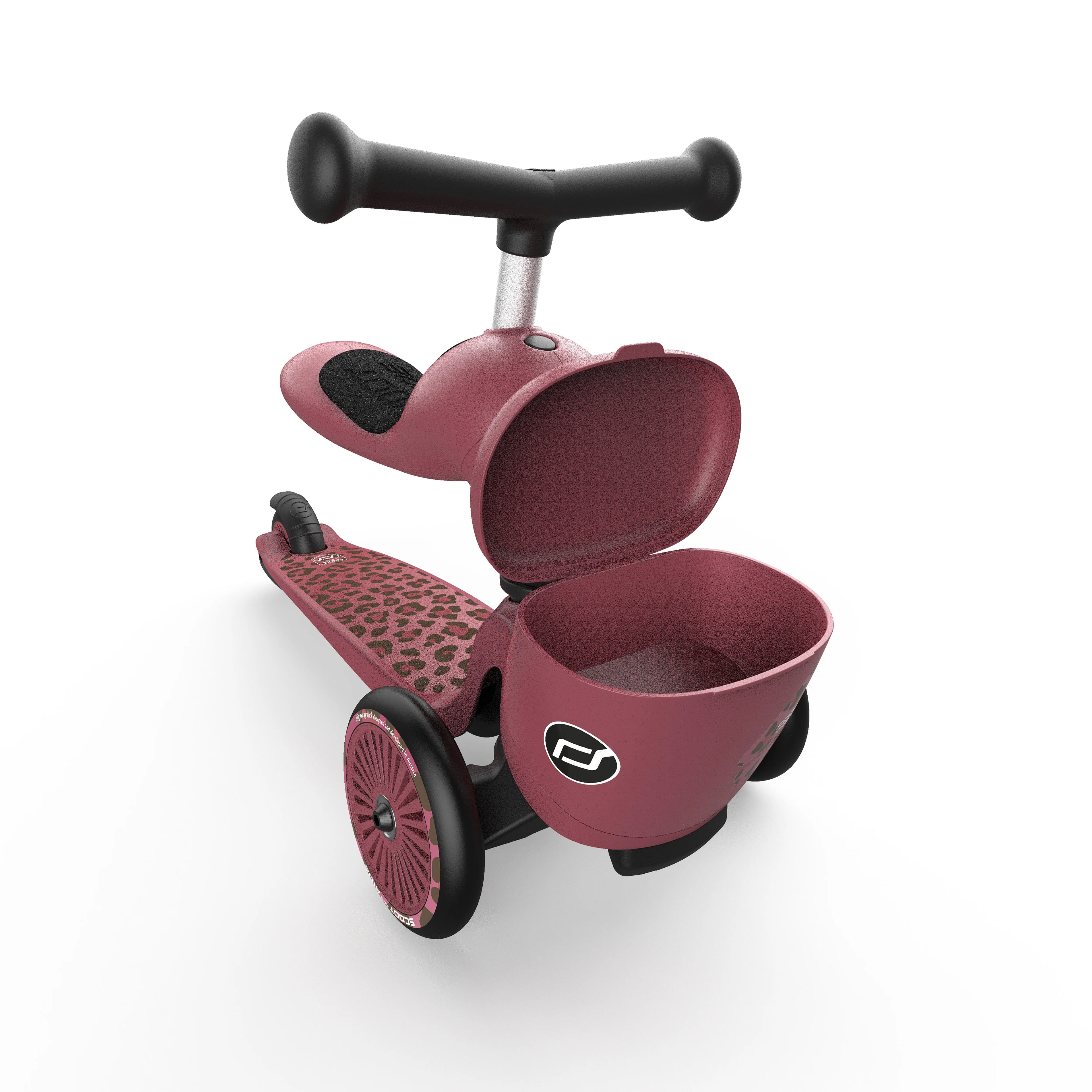 2025 Patinete Scoot & Ride Highwaykick 1 Lifestyle 2-en-1 con Asiento, para Niños de 1 a 5 Años, Diseño con Compartimento de Almacenamiento