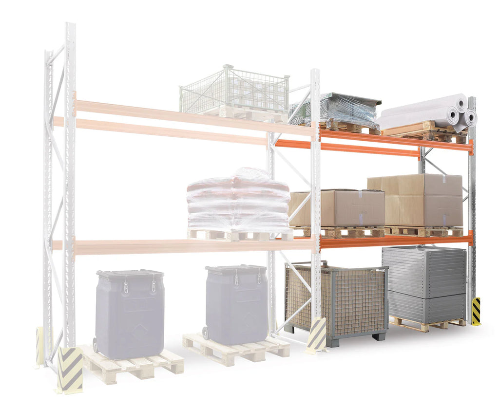 2025 ¡Promoción! Conjunto de estanterías para palets SLP KENO 336 x 570 x 110 cm Carga por nivel 3.000 kg