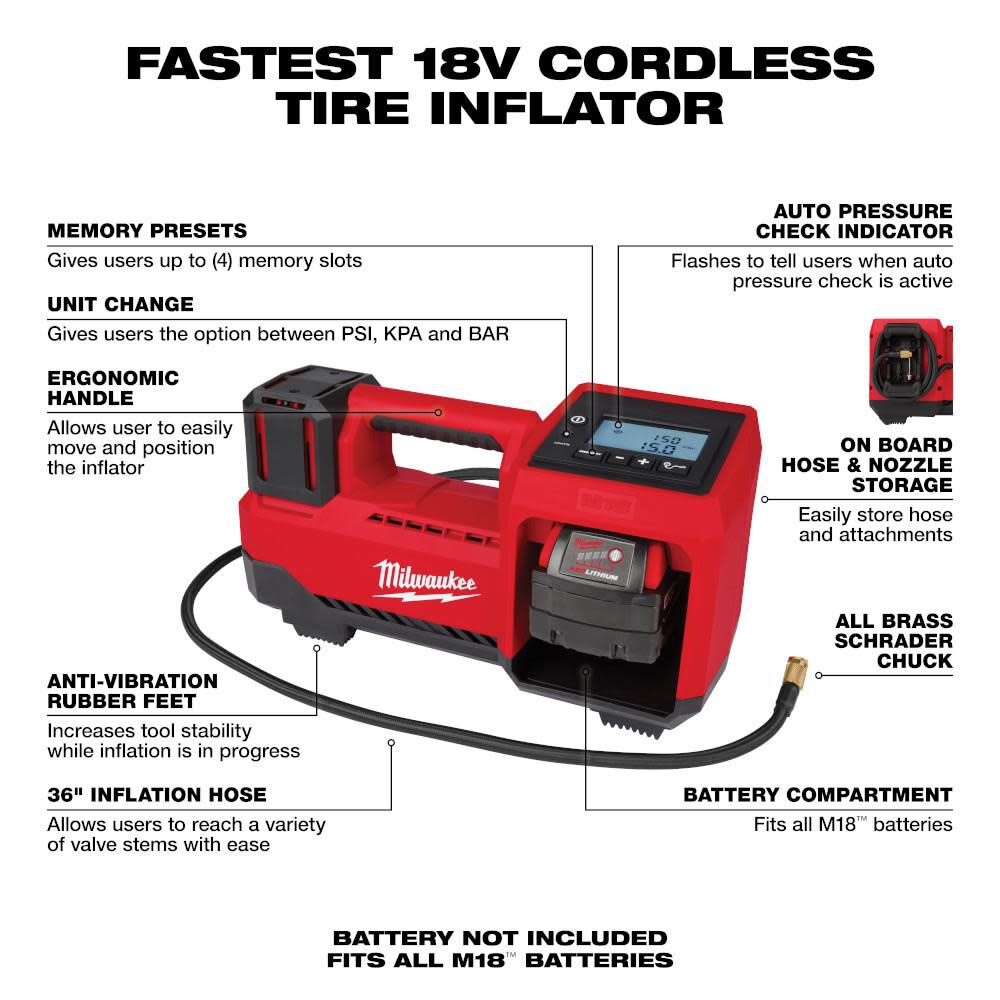 2025 Milwaukee M18 Inflador 2848-20