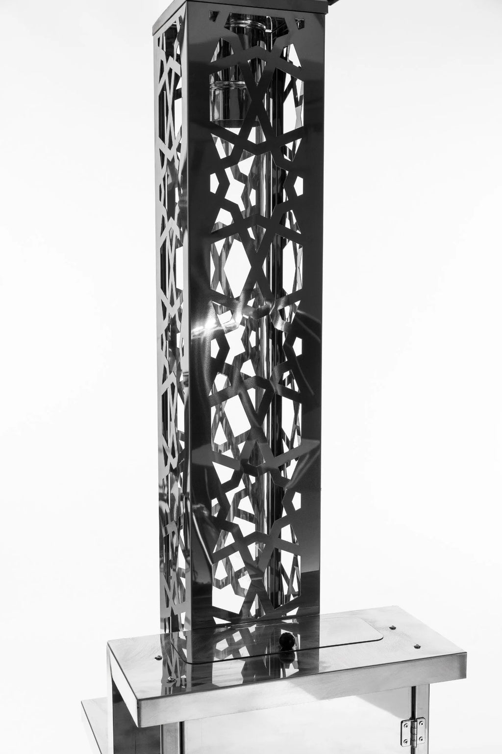 2025 Pektech Peluxe Chrom – Parasol calefactor a pellets exclusivo en cromo integral para jardín y eventos