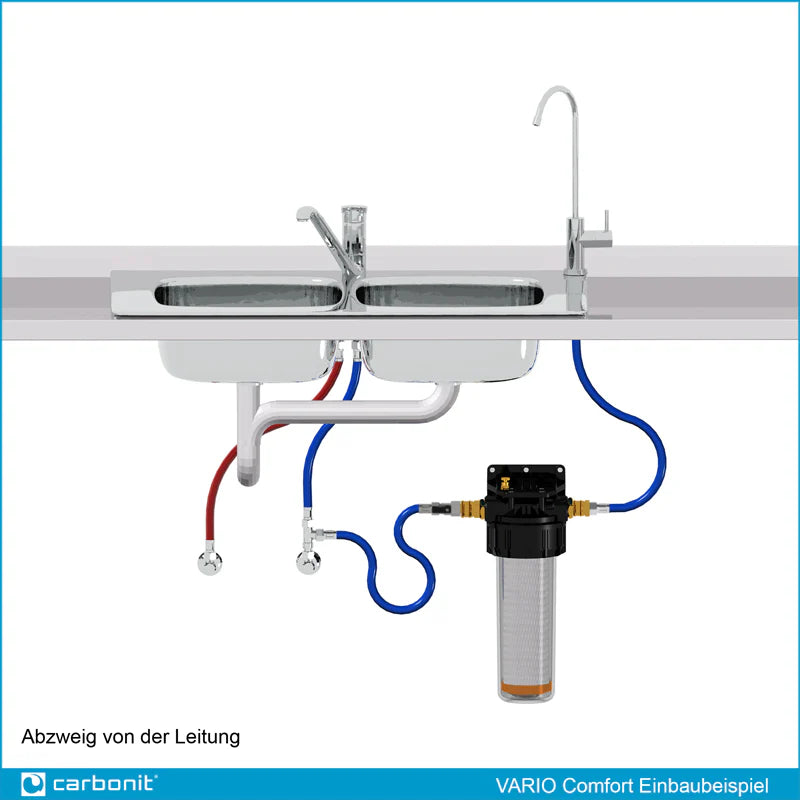 2025 Carbonit VARIO-HP Comfort – Filtro de agua bajo fregadero eficaz para agua potable limpia