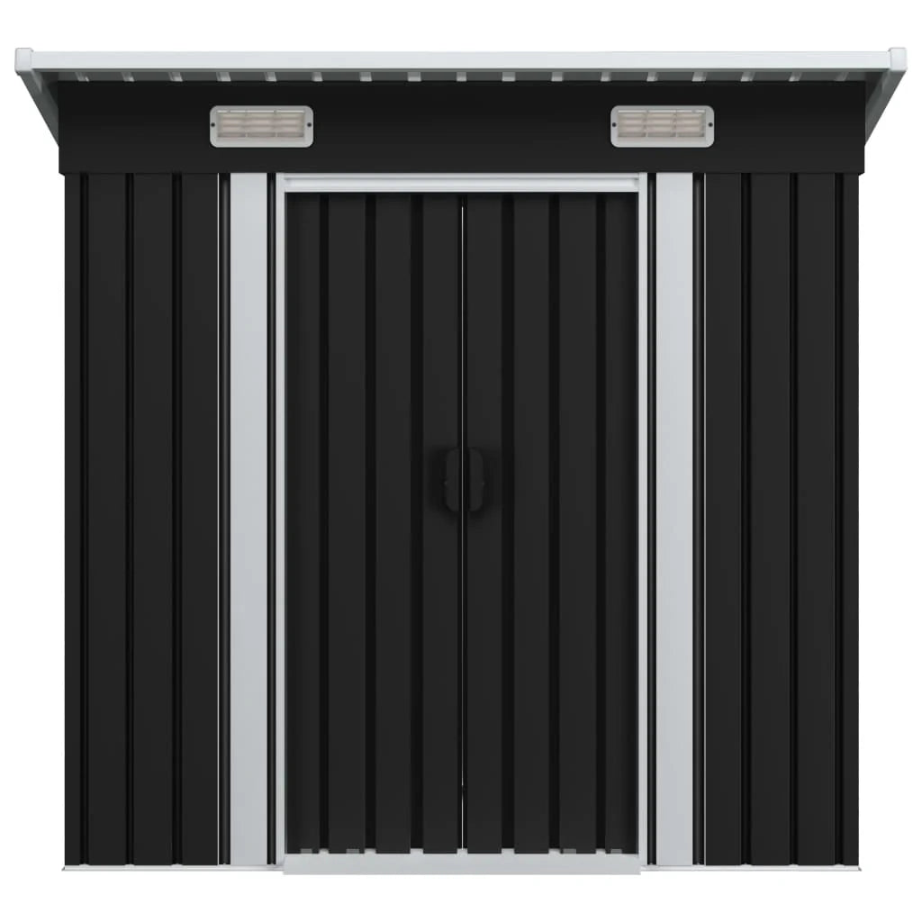 2025 Cobertizo para jardín de acero gris antracita v6684
