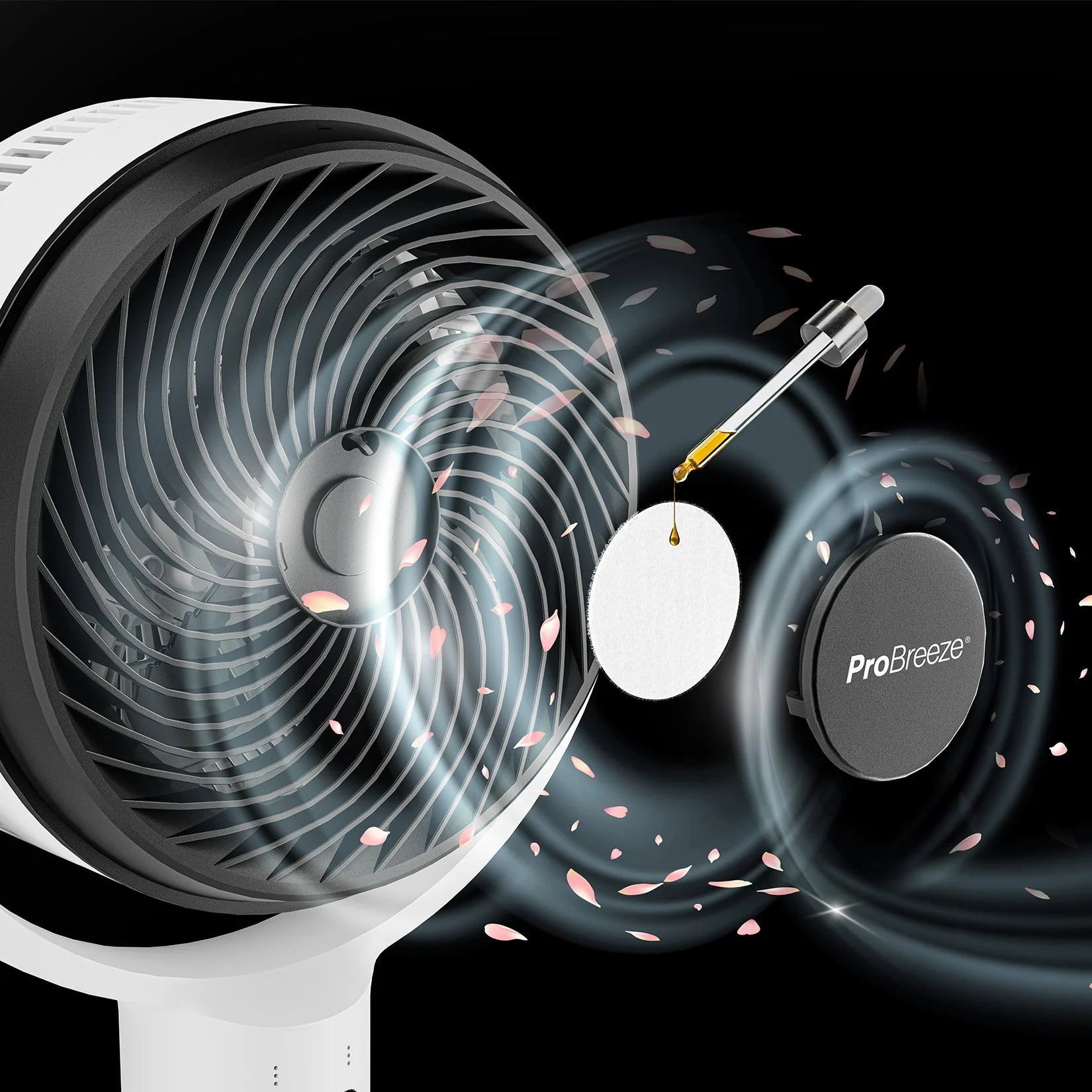 2025 Ventilador de pie híbrido AirFlo™ 43" - Circulador de aire ultrasilencioso - Blanco
