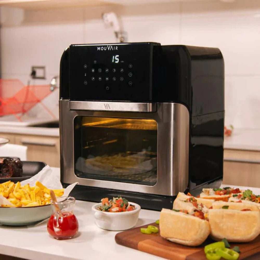 2025 Horno Freidora de Aire Crisp 10 Lts + Molde Mouvair