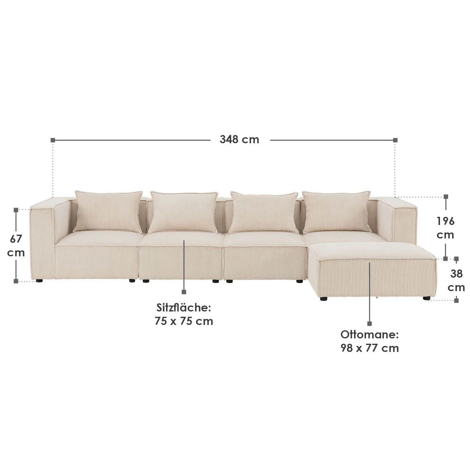 2025 Sofá modular Domas XL - 4 plazas