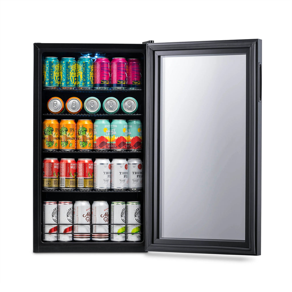 2025 Newair® Refrigerador de Bebidas Independiente "Cervezas del Mundo" – 126 Latas – 18,5"