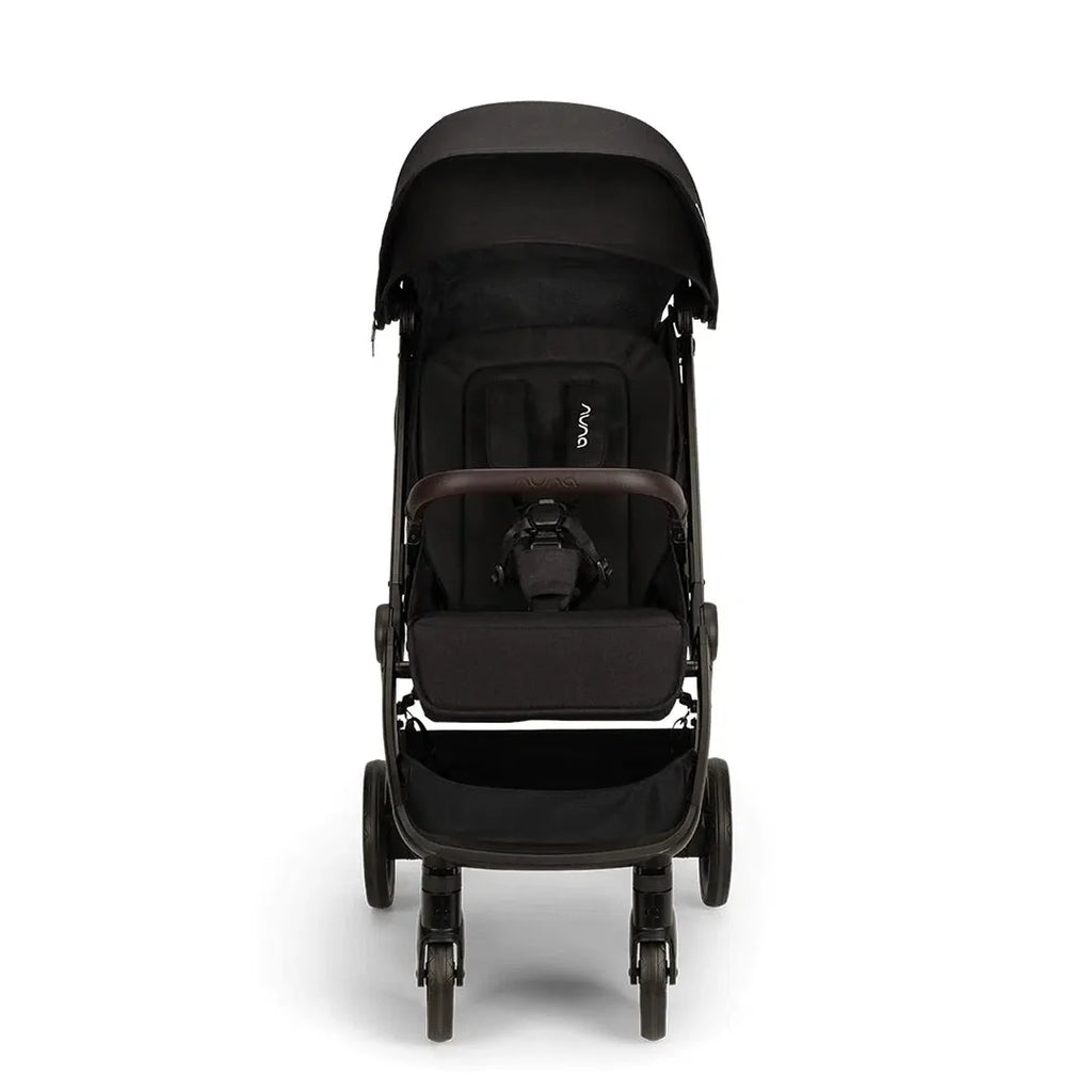 2025 Nuna TRVL LX – Silla de paseo compacta premium en Caviar – Ligera con plegado de una mano y suspensión integral