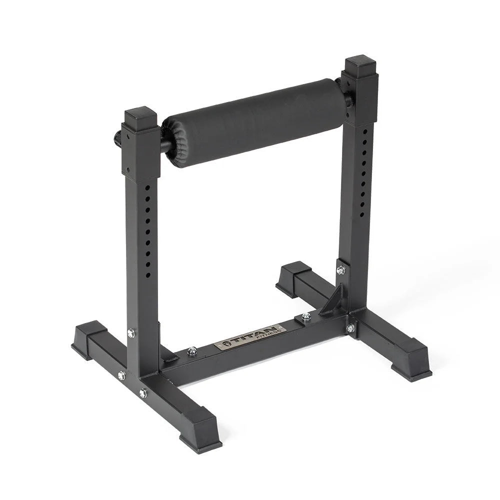 Rodillo para sentadillas en una pierna Titan Fitness, dispositivo de entrenamiento autónomo especialmente diseñado para la parte inferior del cuerpo y las sentadillas búlgaras.