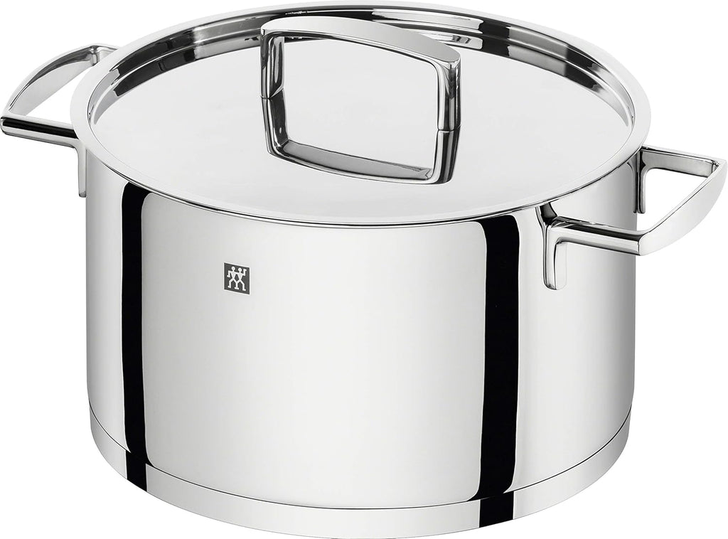 ZWILLING 5-Piece Cookware Set, 4 Lids, Suitable for Induction, Stainless Steel, Passion, Bright Grey, Diameter 16 cm, Diameter 20 cm, Diameter 24 cm, Diameter 28 cm