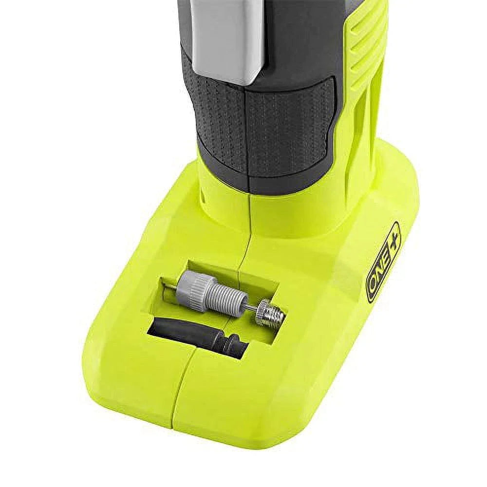 2025 Inflador de alta presión inalámbrico Ryobi P737D 18V One+ con manómetro digital, batería 4.0 Ah, cargador y bolsa