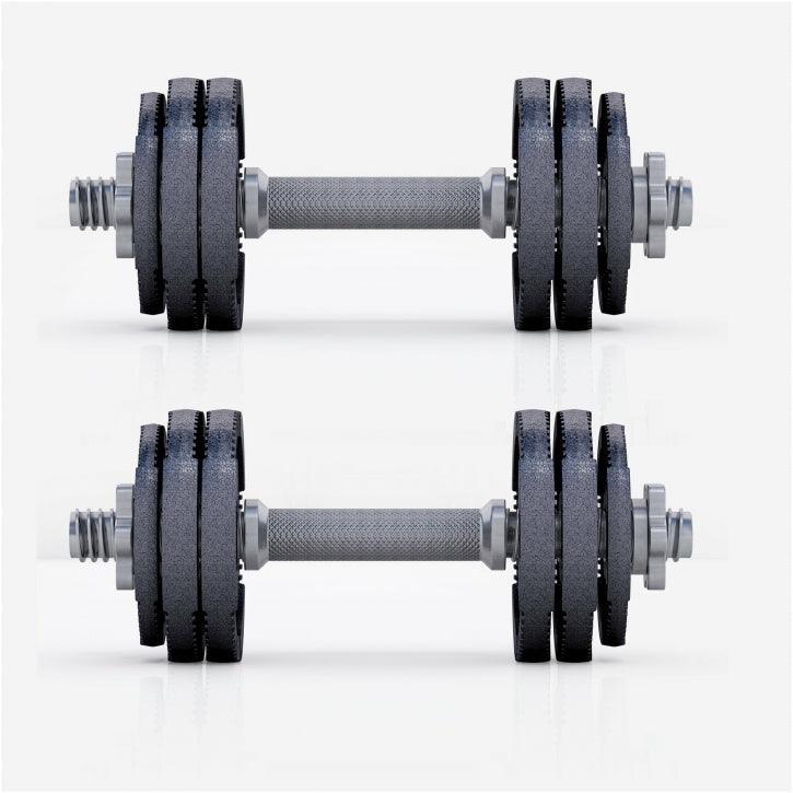 2025 Set de mancuernas cortas de fundición Gripper 30 kg negro