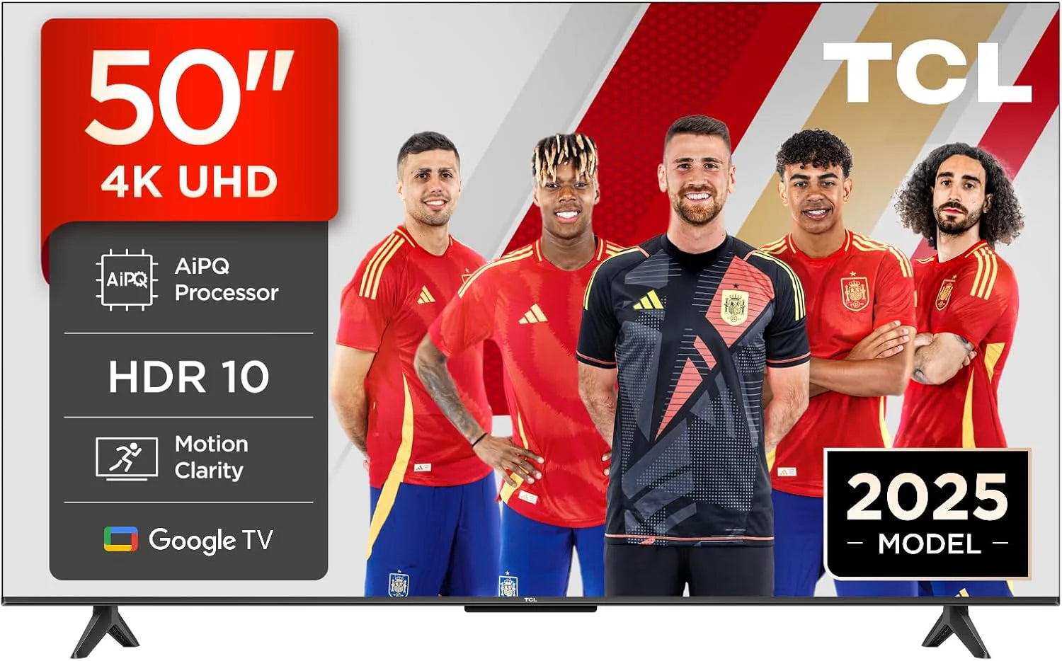 TCL 50V6C TV 50 Inch 4K Smart LED TV, HDR, Google TV, Dolby Audio, Alexa and Google Assistant, Chromecast Built-in, Motion Clarity