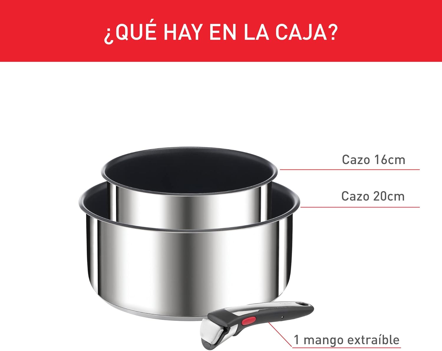 Tefal Ingenio Preference On Set of 2 Frying Pans 24/28 cm + 2 Saucepans 16/20 cm + 24 cm Pot + 26 cm Wok + 2 Removable Handles + 5 Accessories | Induction Safe, Non-Stick, PFOA Free