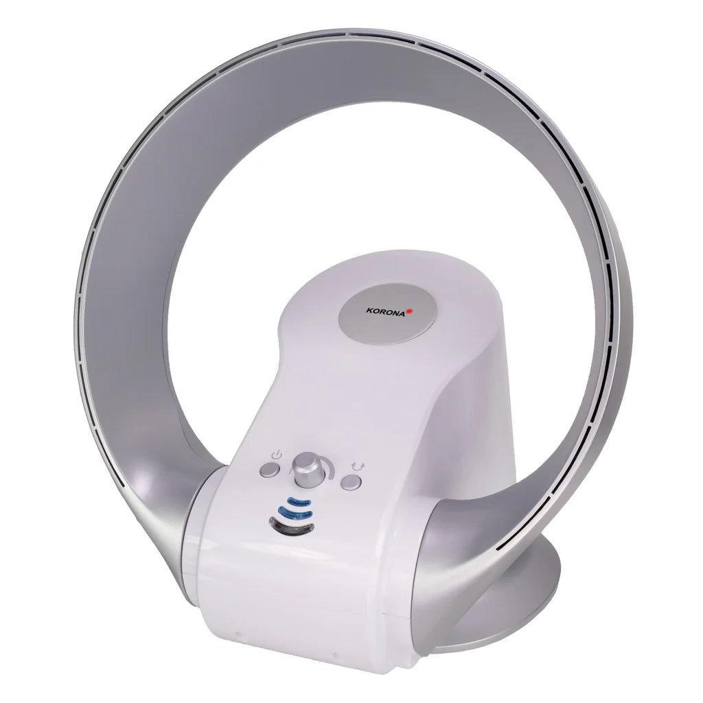 2025 Ventilador de pared y de mesa sin aspas Korona 81008, 26 W, plata y blanco