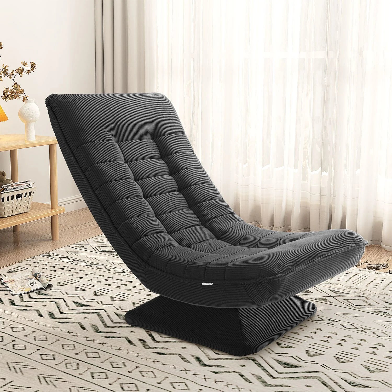 2025 Sillón relax Korsika en terciopelo acanalado