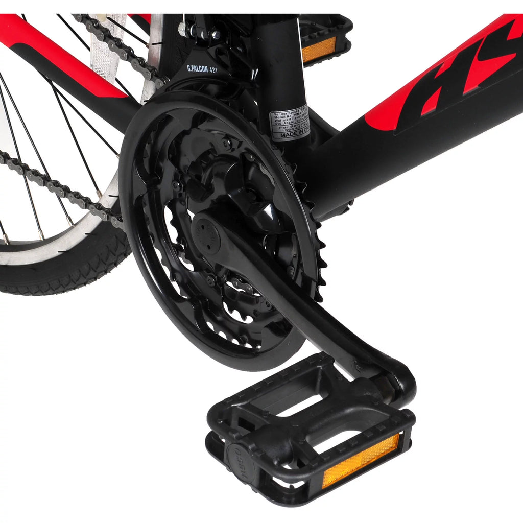 Bicicleta híbrida Hyper Spin Fit para hombre, 700c, negra y roja