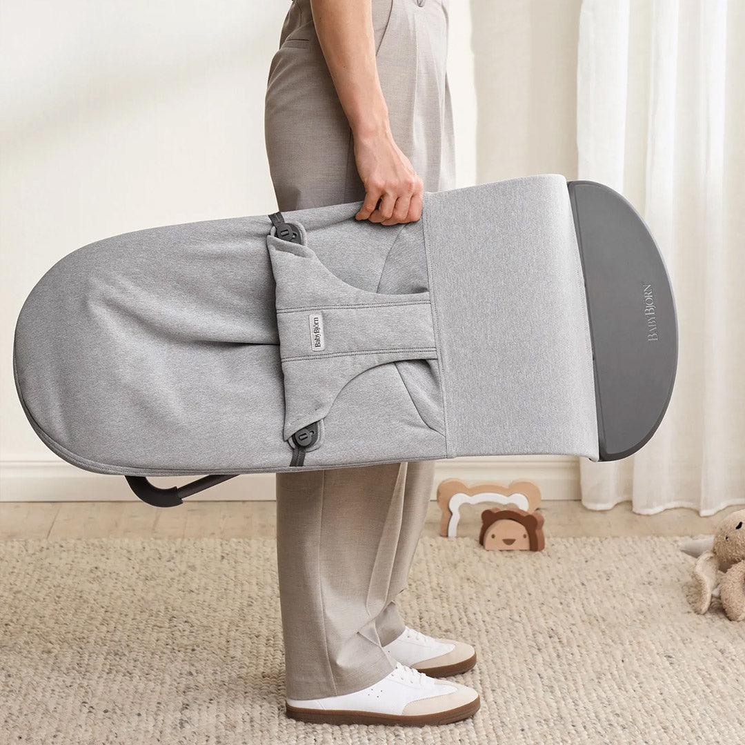 BabyBjörn Bouncer Bliss Woven Mélange -Gris claro