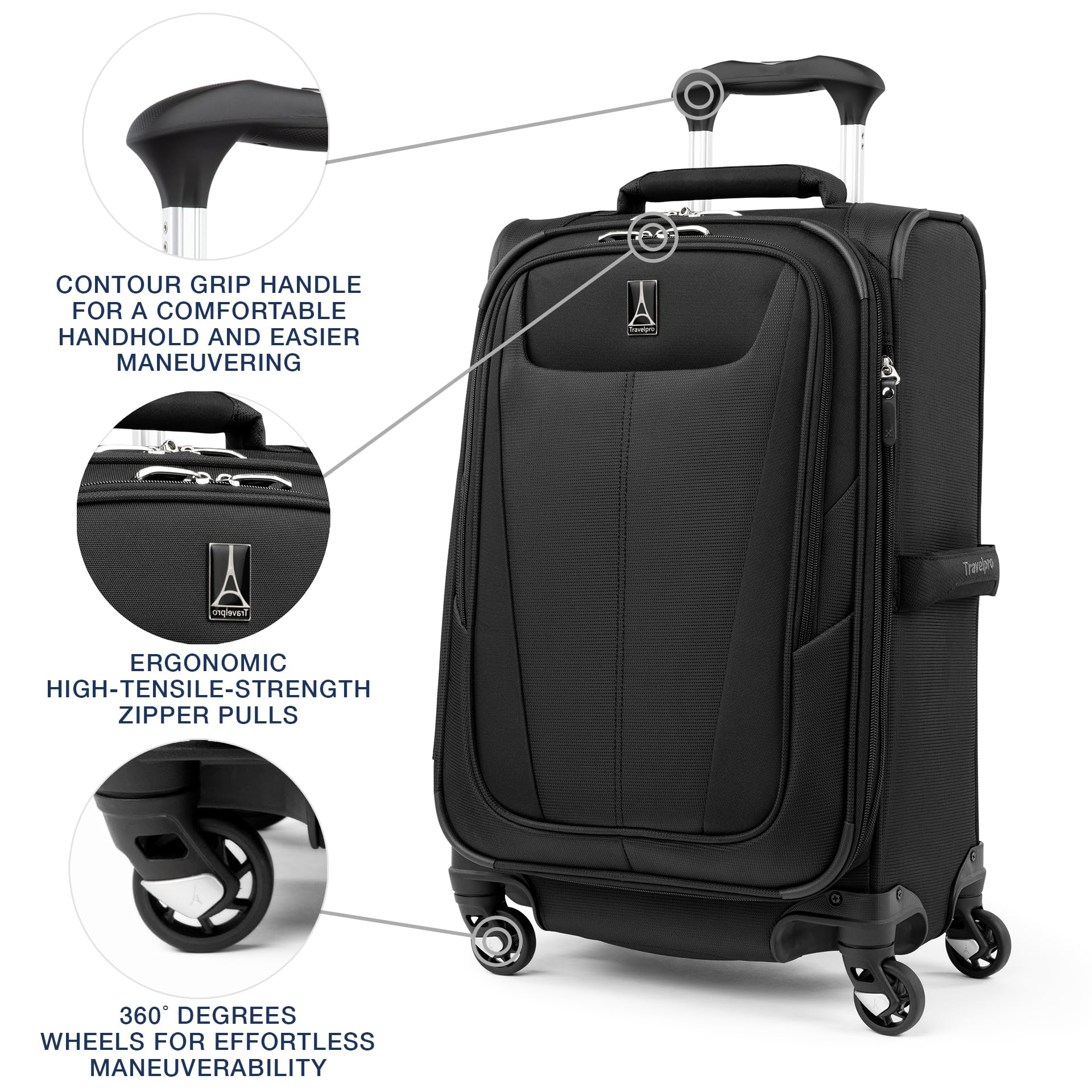 2025 Equipaje de Mano Expandible Travelpro Maxlite 5 Softside Spinner de 21"