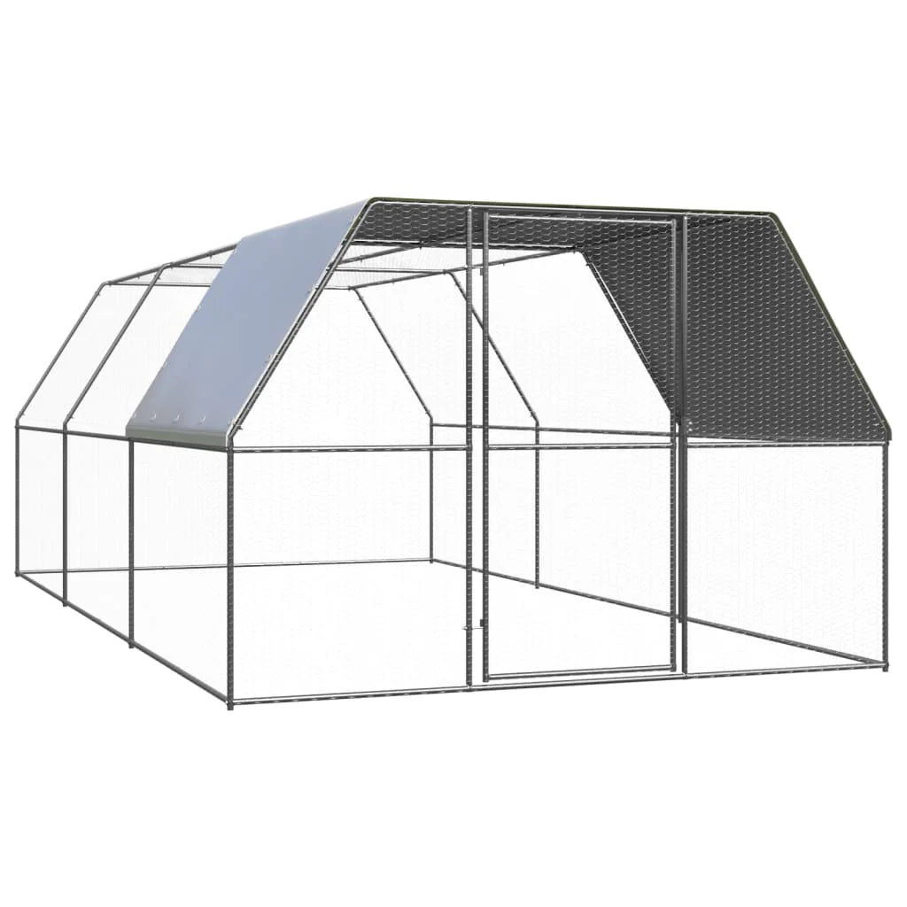 2025 Jaula para gallinas de acero 3 x 6 x 2 m – Recinto exterior seguro para aves de corral y pequeños animales
