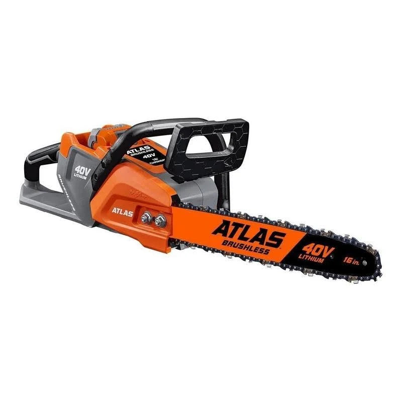 Motosierra inalámbrica Atlas 40 V, motor brushless, 40 cm – solo herramienta