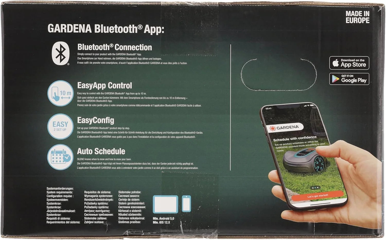 2025 Robot cortacésped Gardena SILENO minimo 350 m²: cortacésped inteligente con conectividad óptima, programable vía la aplicación Gardena Bluetooth (15208-47)