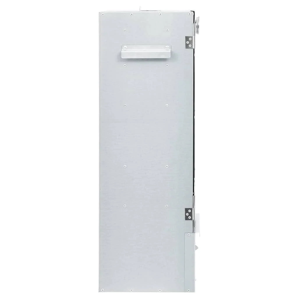 2025 Ahumador con 1 kg de serrín de madera, 44,5 x 29 x 83 cm, acero galvanizado plateado
