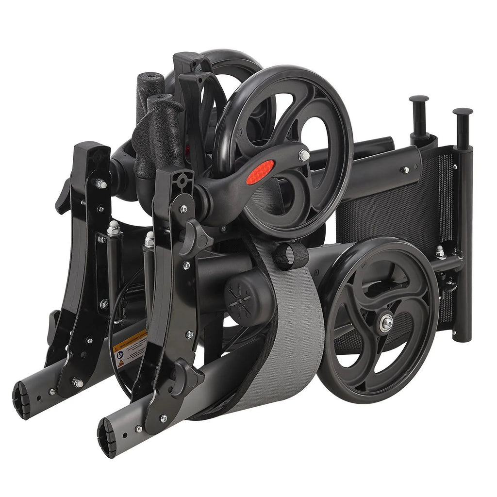 2025 Andador de aluminio Vital con asiento – Ligero, plegable y seguro