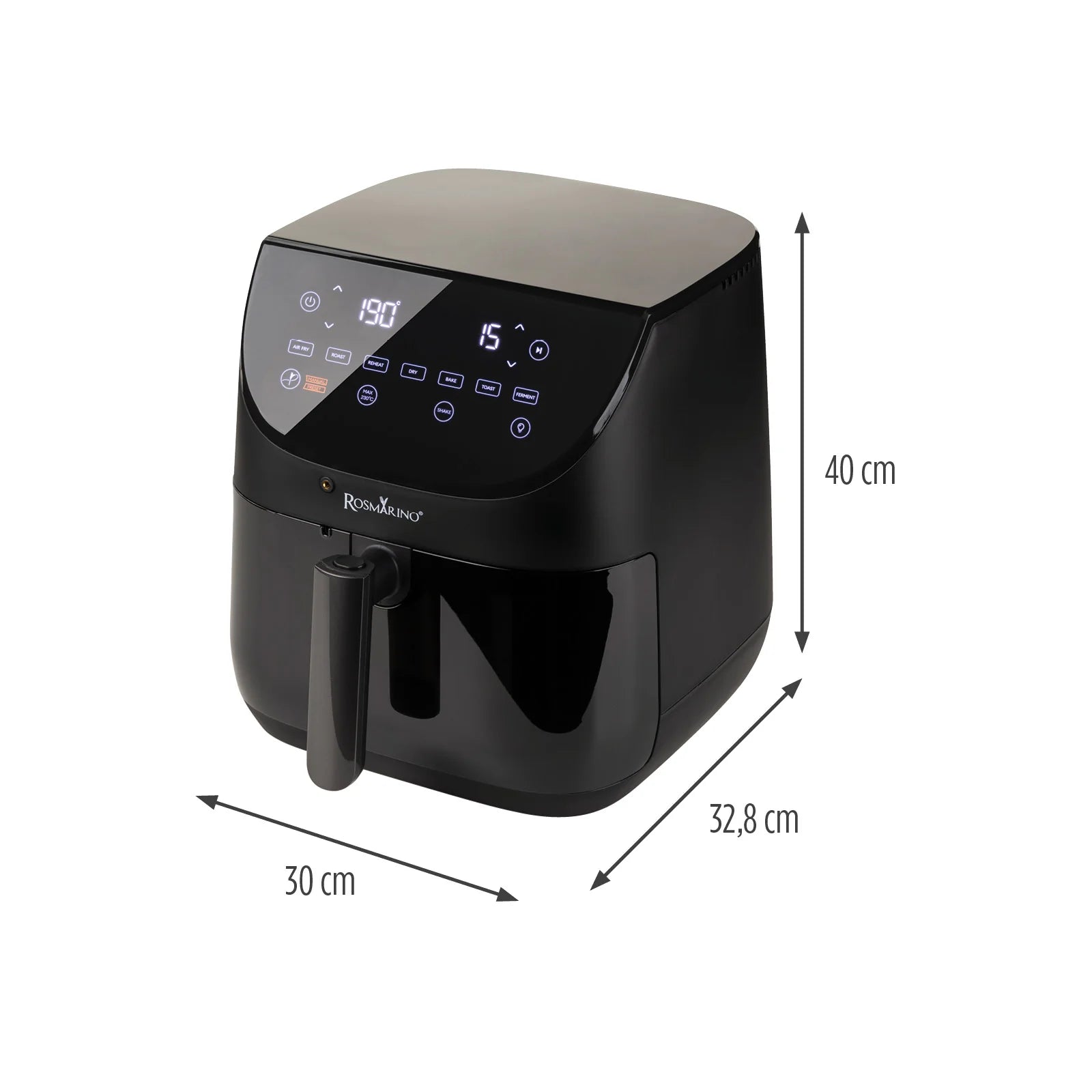 2025 Freidora de aire caliente Rosmarino TempSense – 6 L